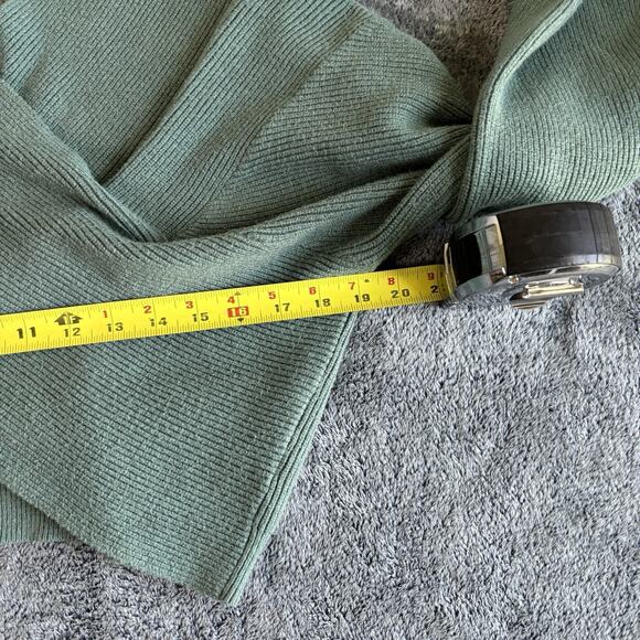 Cross‎ Wrap Sweater by BTFBM Women’s Wrap Sweater Ribbed Knit V-Neck Size L Teal - Picture 8 of 8